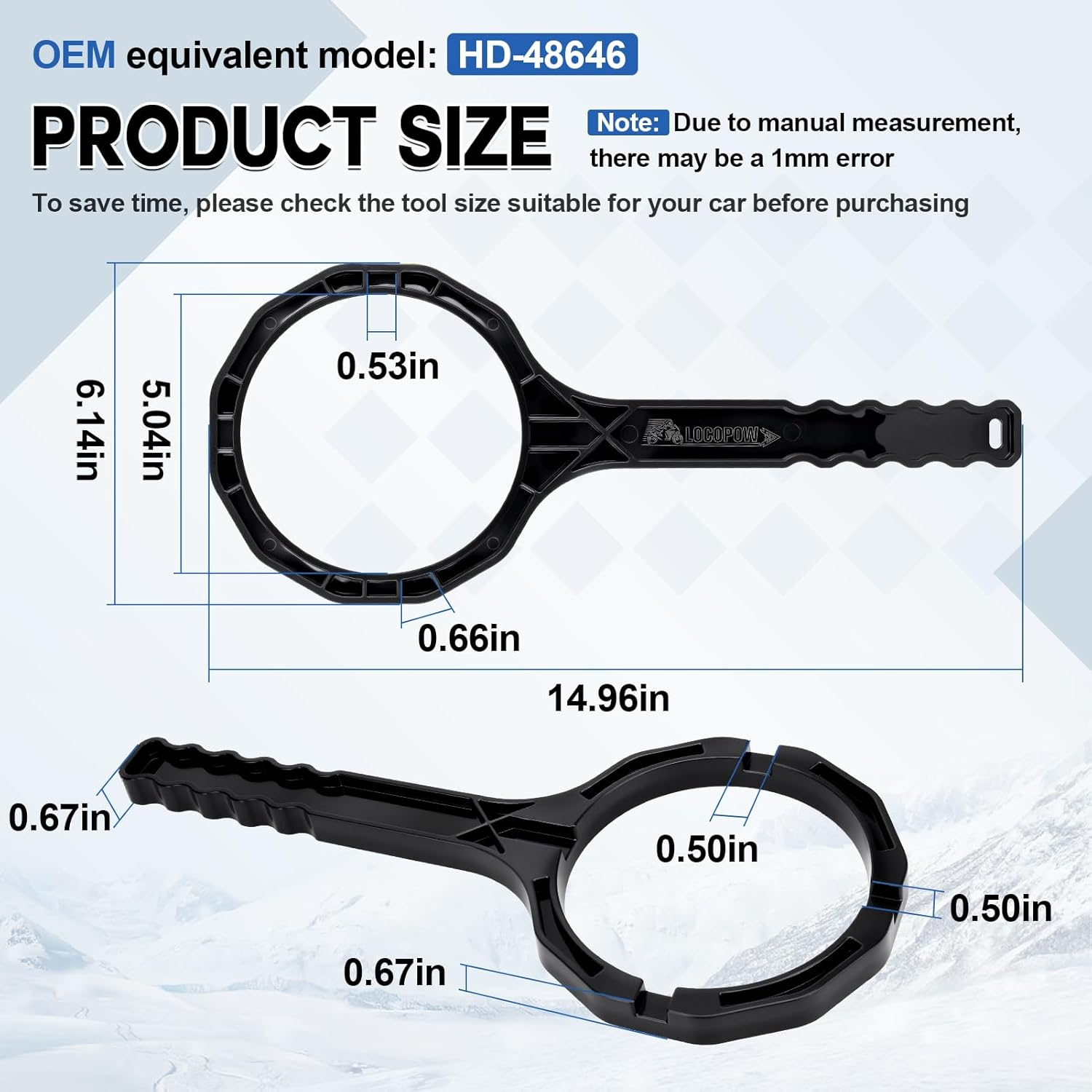 Fuel Tank Retainer Lock Ring Tool Wrench Removal Tool for Harley-Davidson Touring Electra Glide,Street Glide, Road Glide, Tri Glide FLHT FLHX FLTR 2008 -Up image number 6