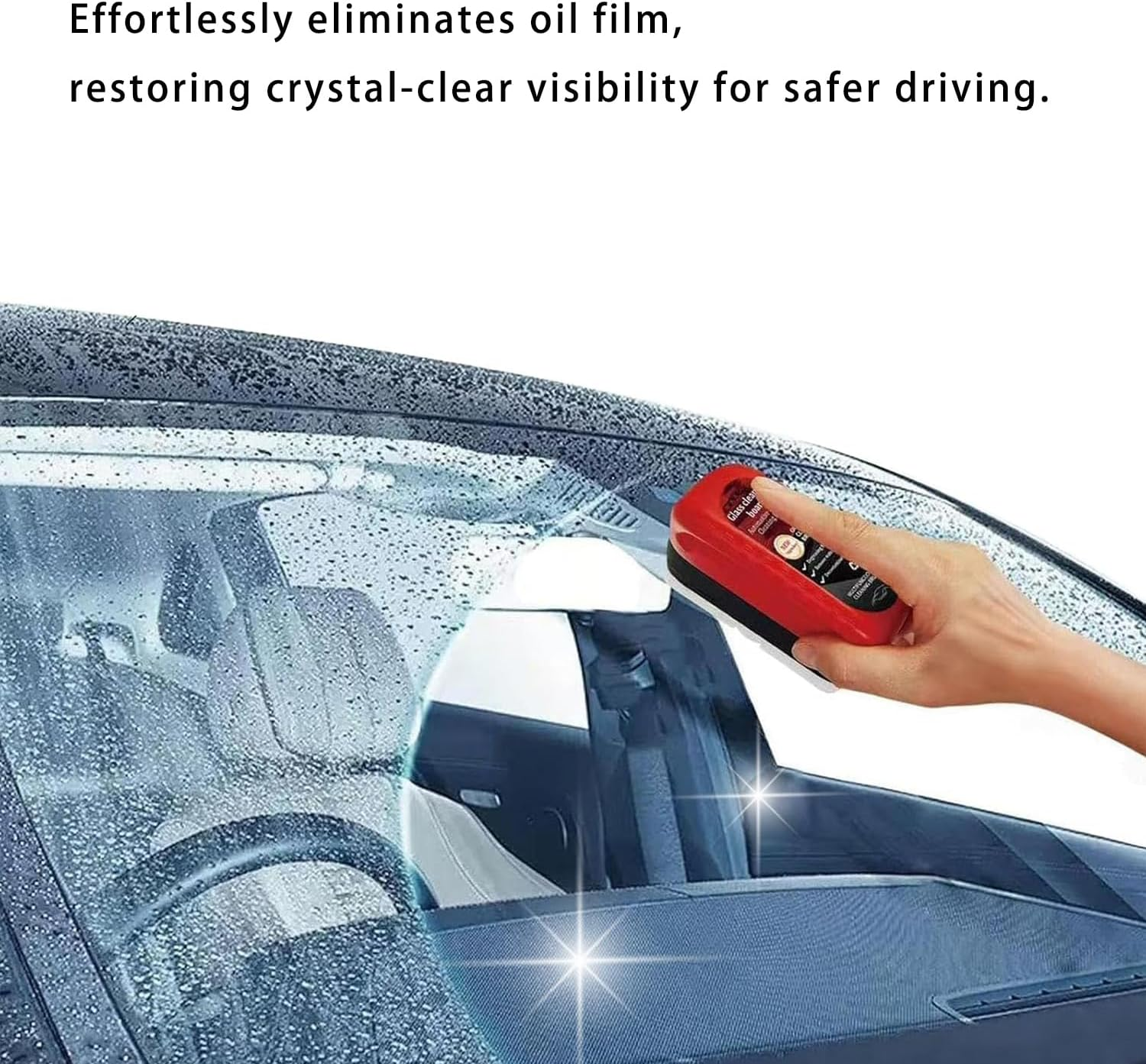 Universal Car Windshield Cleaner Brush Oil Film Remover & Anti-Fog Glass Cleaner Tool for Automotive Windows, Enhances Clarity & Visibility (2) image number 3