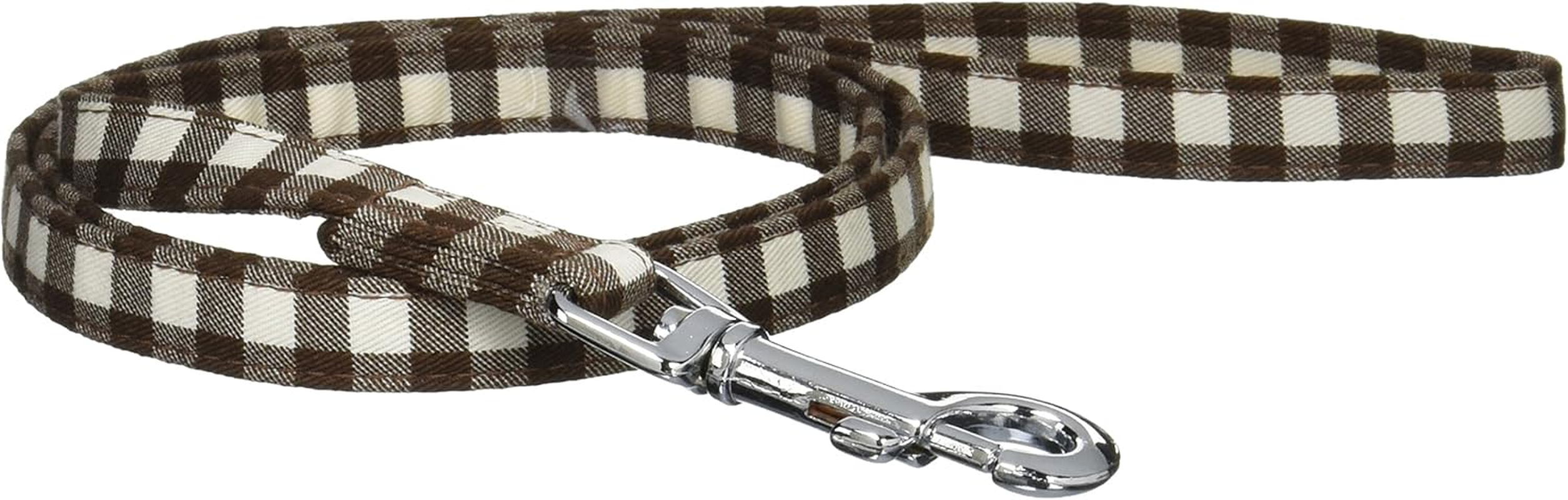 ONS Cotton Check Lead #10 Brown (Cat, Ultra Small Dog)