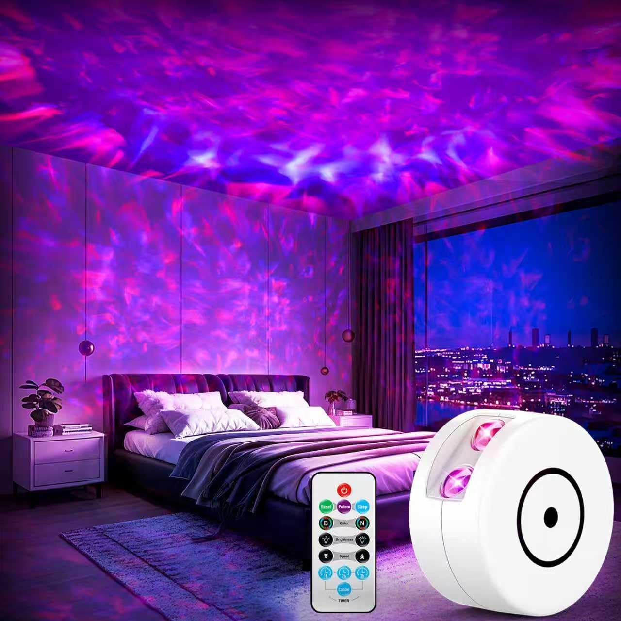 Galaxy Projector for Bedroom, Star Projector Galaxy Light with 17 Lighting Modes, Starry Nebula Ceiling Night Light with Timer and Remote, Room Decor, for Christmas, Birthdays image number 2