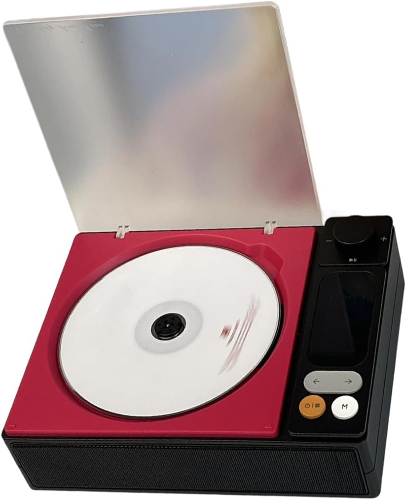 Oxtxuzdm Portable Hifi Music Player with Multiformat Supports & Built-In Speakers Durables ABS Design for Travel Home Office Portable Cds Player for Travel