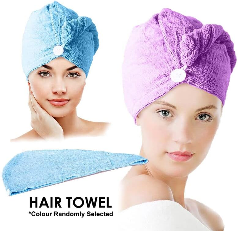 Microfiber Drying Hair Towel Twist and Dry Towel - Pink & Blue Soft