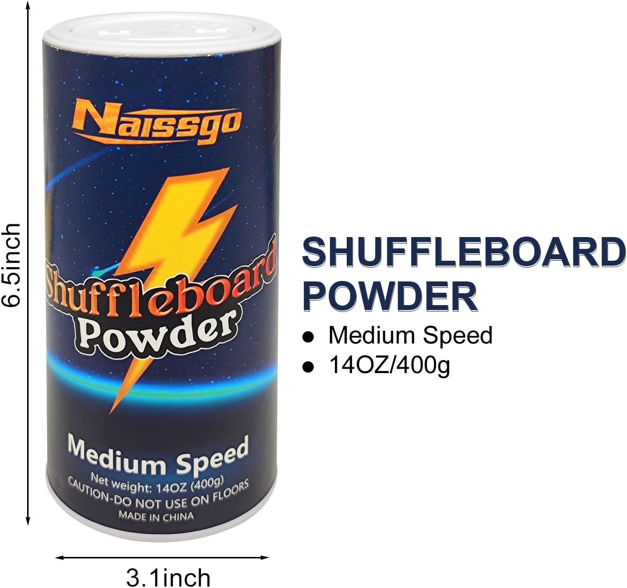 Shuffleboard Sand Wax Shuffleboard Powder Set with Mini Dustpan & Broom，2 Cans(2&times;14 Oz) image number 2