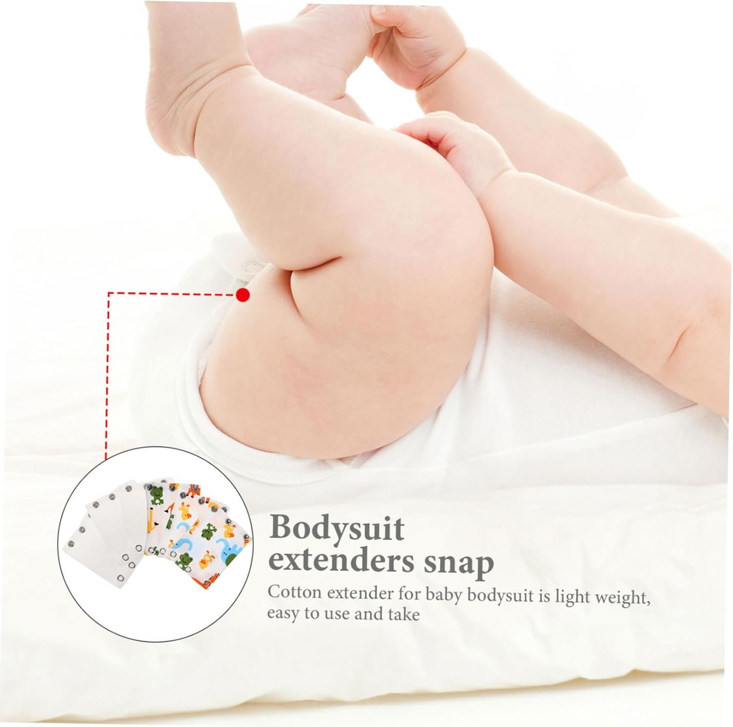 6Pcs Hoodie Extensions Jumpsuits Extender Snaps Onesie Sleep Suit Extender Bodysuit