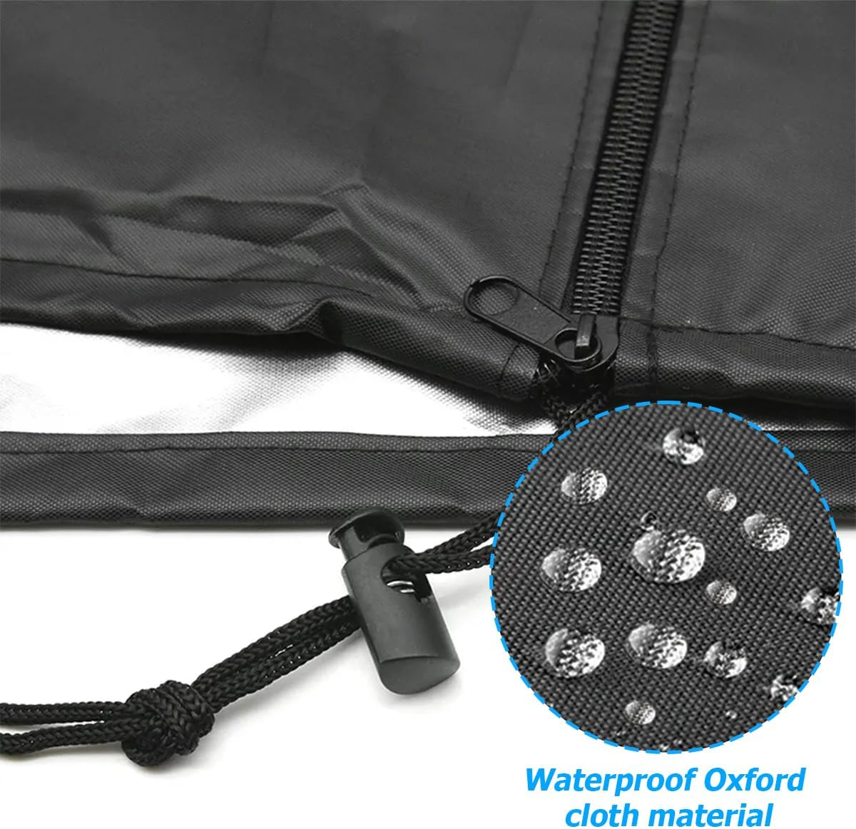 JNNJ Waterproof Tyre Storage Bag, Car Tyre Covers for Storage, Anti-Dust Storage Bag for Car Tyres, 210D Car Wheel Bags, Tyre Cover, Car Accessories (Black) - Black image number 3