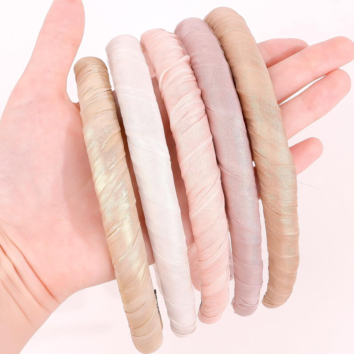 Pruadeor Pack of 5 Women'S Love Narrow Hair Bands for Women Pink Hair Accessories