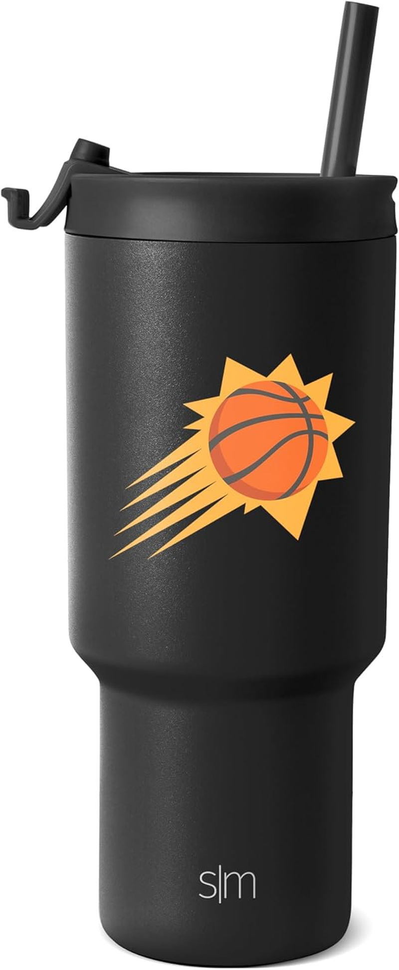 Simple Modern Officially Licensed NBA Warriors 30 Oz Tumbler with Flip Lid and Straws | Insulated Cup Stainless Steel | Gifts for Men Women | Trek Collection | Golden State Warriors image number 3