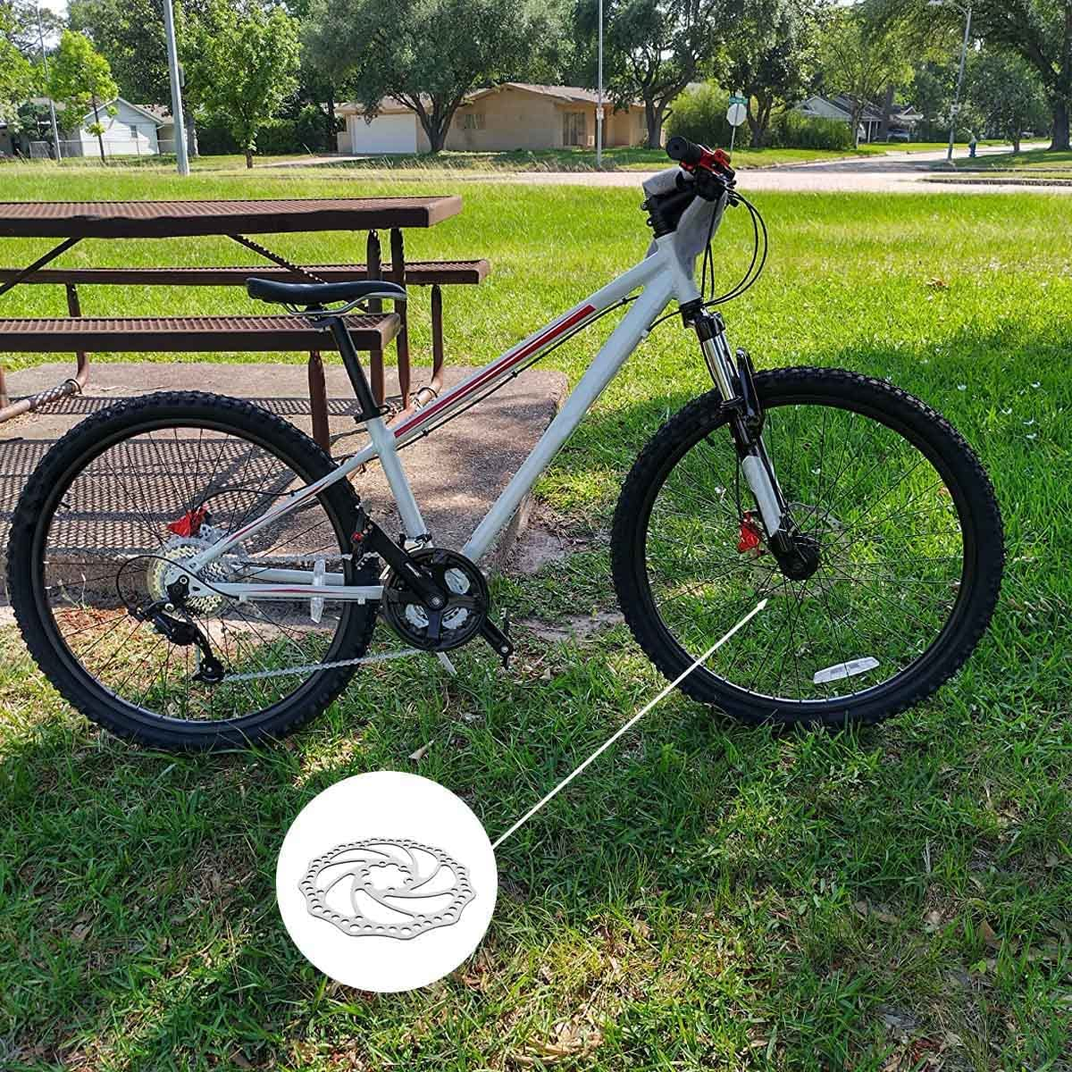 2Pcs 160Mm Disc Brake Rotor Stainless Steel Bike Disc Brake Rotor with 6 Bolts Fit for Road Bike,Mountain Bike,Mtb,Bmx image number 4