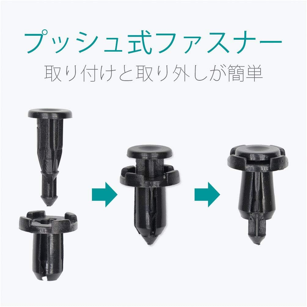 Lantee 100 Pcs Universal 9Mm Nylon Bumper Clips, Push-Type Car Retainer Fasteners image number 4