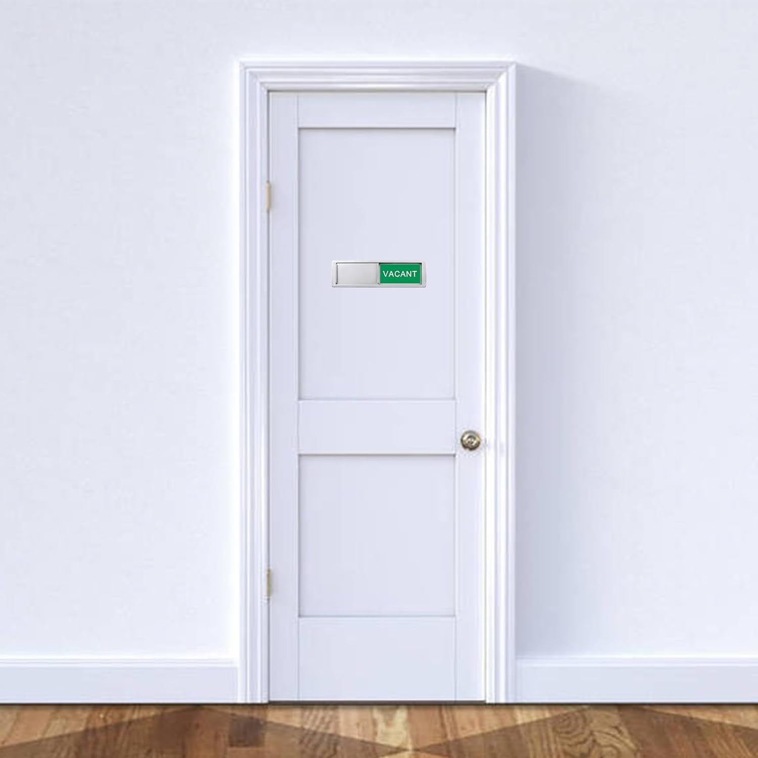 Vacant Occupied Privacy Sign, Vacant in Use Door Sign for Home Office Restroom Conference Hotels Hospital, Slider Door Indicator Tells Whether Room Vacant or in Use, 7'' X 2'' - Occupied-Silver image number 2