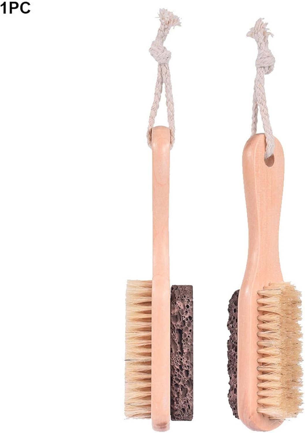 TRUSTTWO Home Foot File Compatible with Hard Portable Ergonomic Massage Wooden Handle Pedicure Tool Pumice Stone Callus Remover Professional the New image number 3