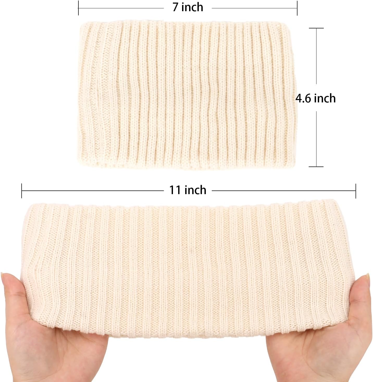 YISSION Winter Headbands for Women Non Slip Wide Headbands Thick Knit Head Bands Black White Headband Soft Ear Warmer Hairbands Hair Accessories for Women Girls image number 5