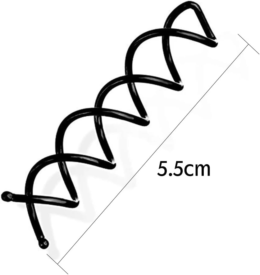 10X Spiral Spin Screw Hair Styling Pins Clip Twist Barrette Tie Accessory Black image number 3