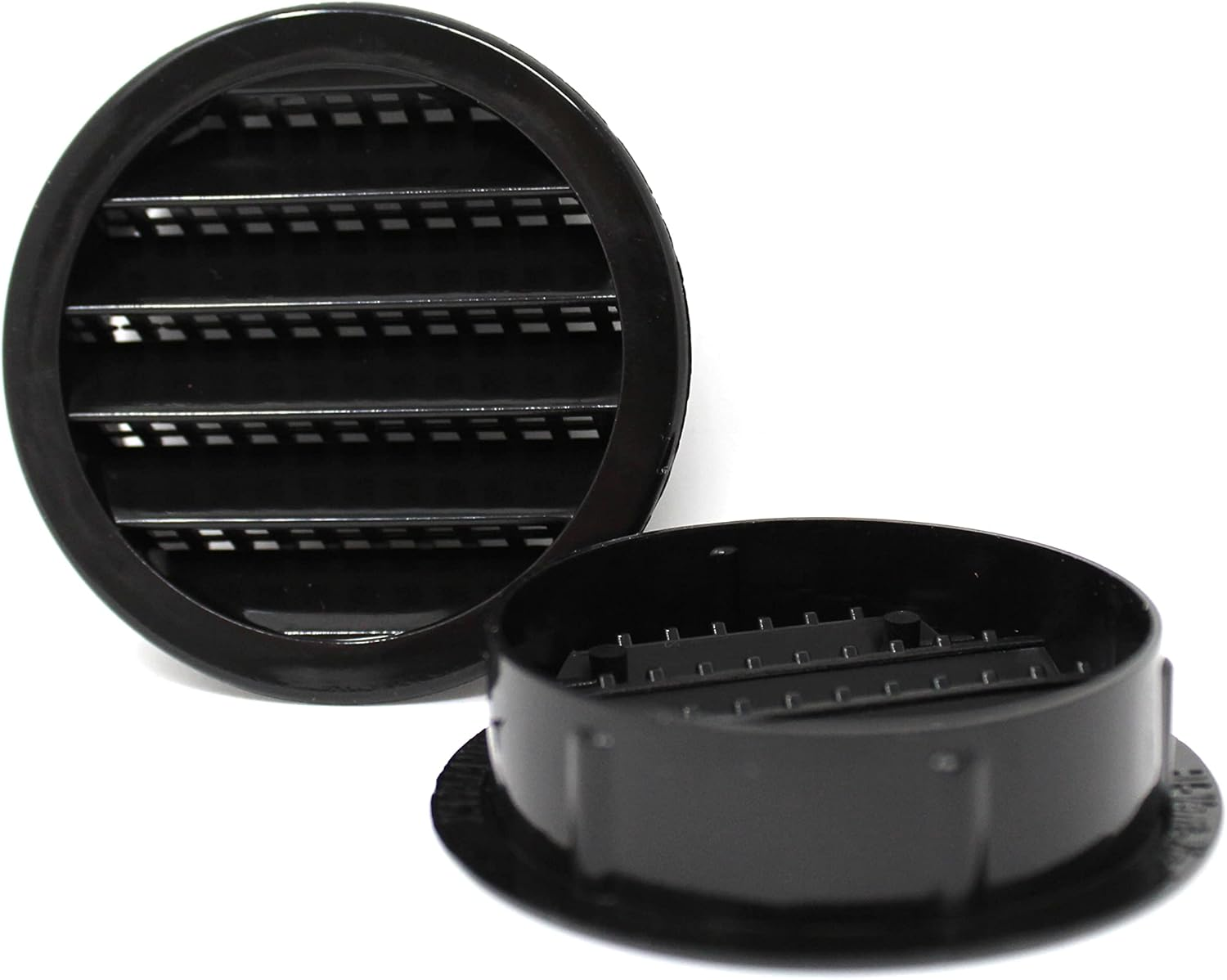 2" round Plastic Louver Soffit Air Vent Reptile Screen Grille Cover Multiple Colors/Quantities (6, Black) image number 4