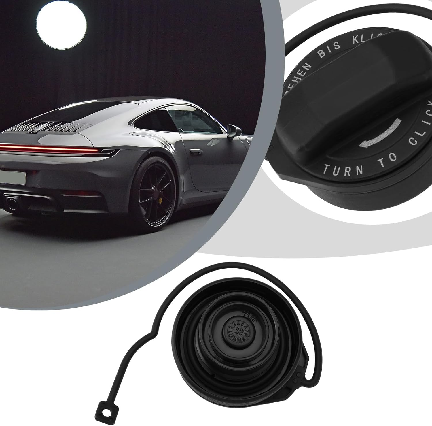 Car Fuel Tank Cap Gas Cap Fuel Cap Fuel Filler Petrol Cap Compatible with Porsche 986 Boxtser 987 Cayman 996 997, OEM 99620124103, 99950749940 image number 6