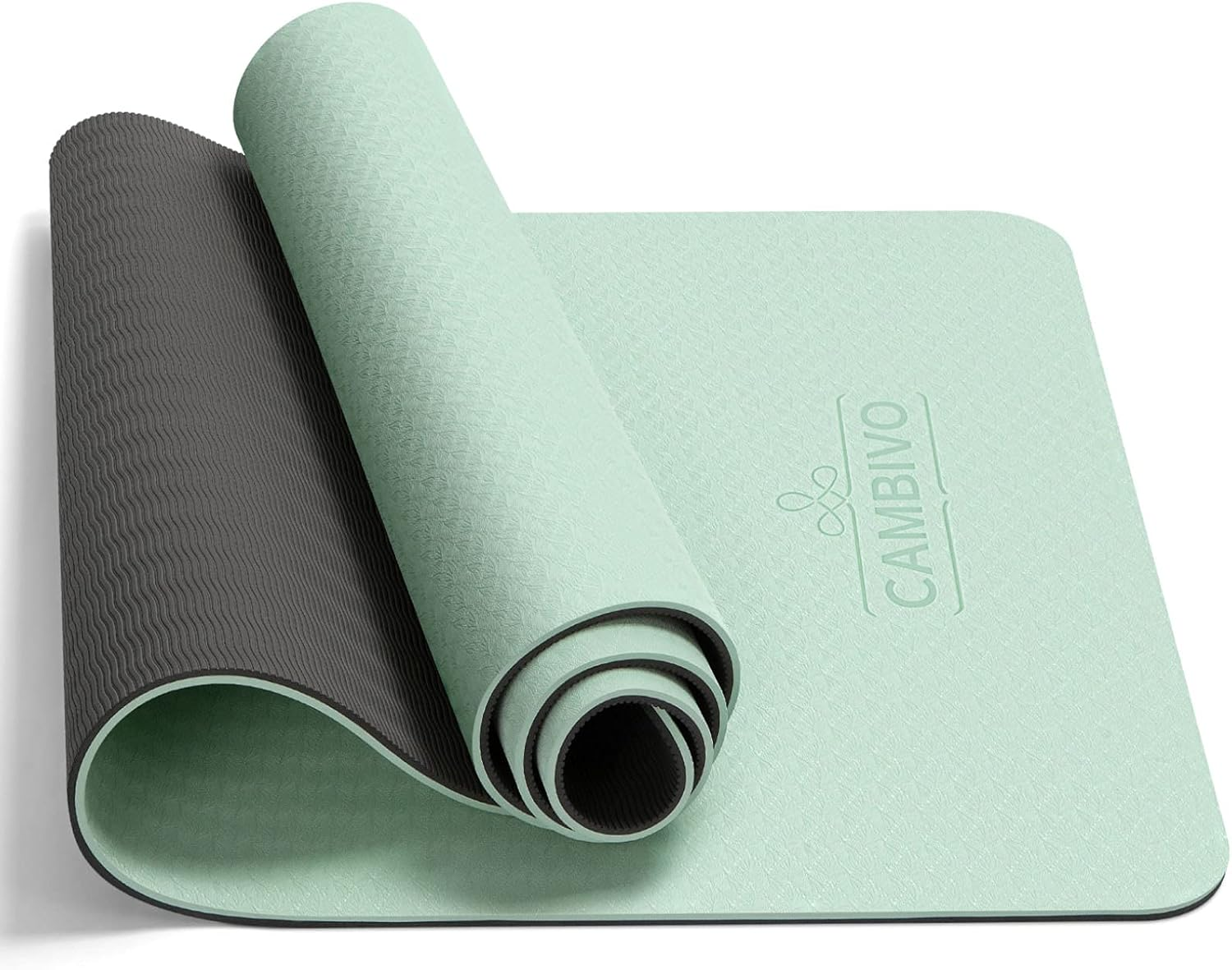 CAMBIVO Yoga Mat for Women Men Kids, 6Mm & 8Mm & 10Mm Thick, 72" Lx 24" W TPE Yoga Mats, Workout Mat with Carrying Strap for Yoga, Pilates and Floor Exercises