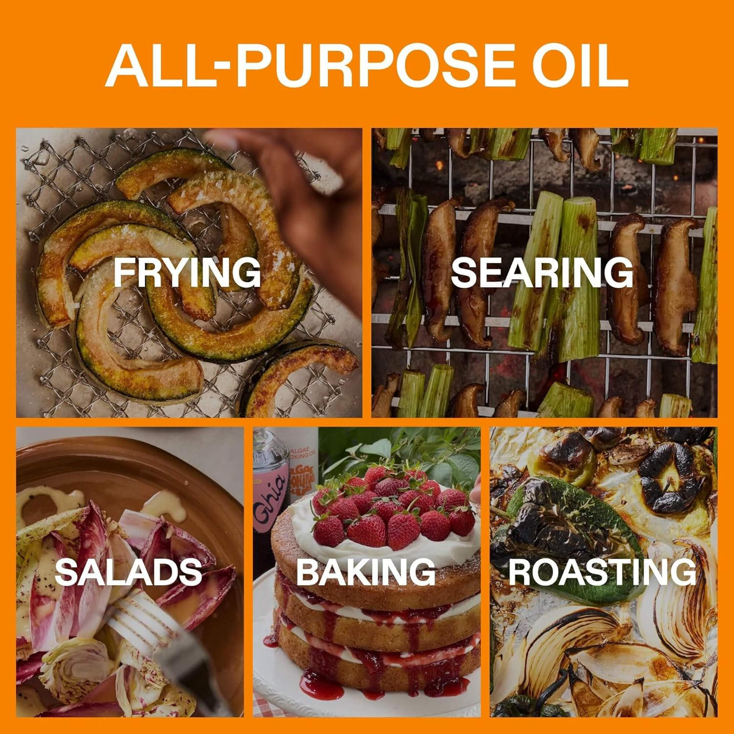 Algae Cooking Club Chef-Grade 100% Algae Cooking Oil, 535 F High Smoke Point, High Oleic, Neutral, Seed-Oil Free, Versatile, Frying, Grilling, Baking and Salads (1, 16, Fl Oz)