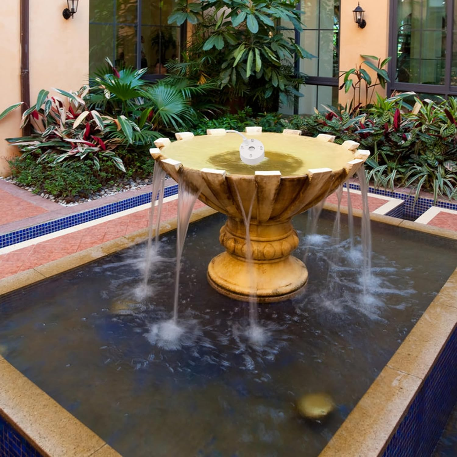 Mist Maker USB Colorful LED Lights, 5V Ultra Sound Fountain Atomizer for Pond Rockery Fish Tank Sink, Small Fog Machine, Mist Maker Fogger with Led Lights (White) - Black image number 7