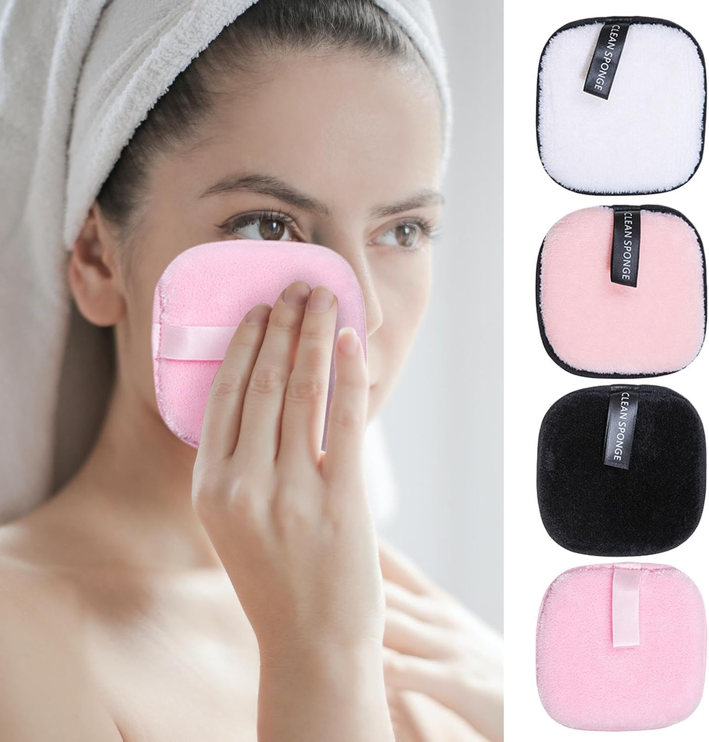 Reusable Face Pads - 4 Count Reusable Face Pads for Facial Cleansing - Eco-Friendly Washable Face Cleansing Eco Pads for All Skin Types image number 5