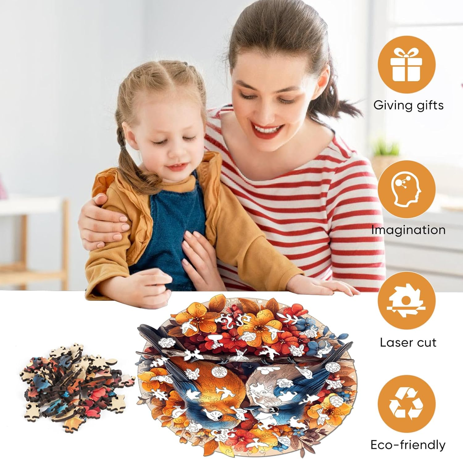 Mys Aurora Blue Bird Couple 200Pcs image number 1