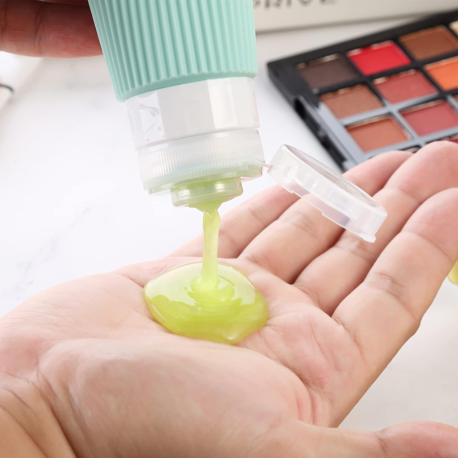 Silicone Travel Bottles Refillable Squeeze Bottles,4Pcs Leak Proof Silicone Toiletries Containers,Travel Bottle Containers,Refillable Toiletry Containers,Leak Proof Squeezable Travel Bottles,100Ml image number 2