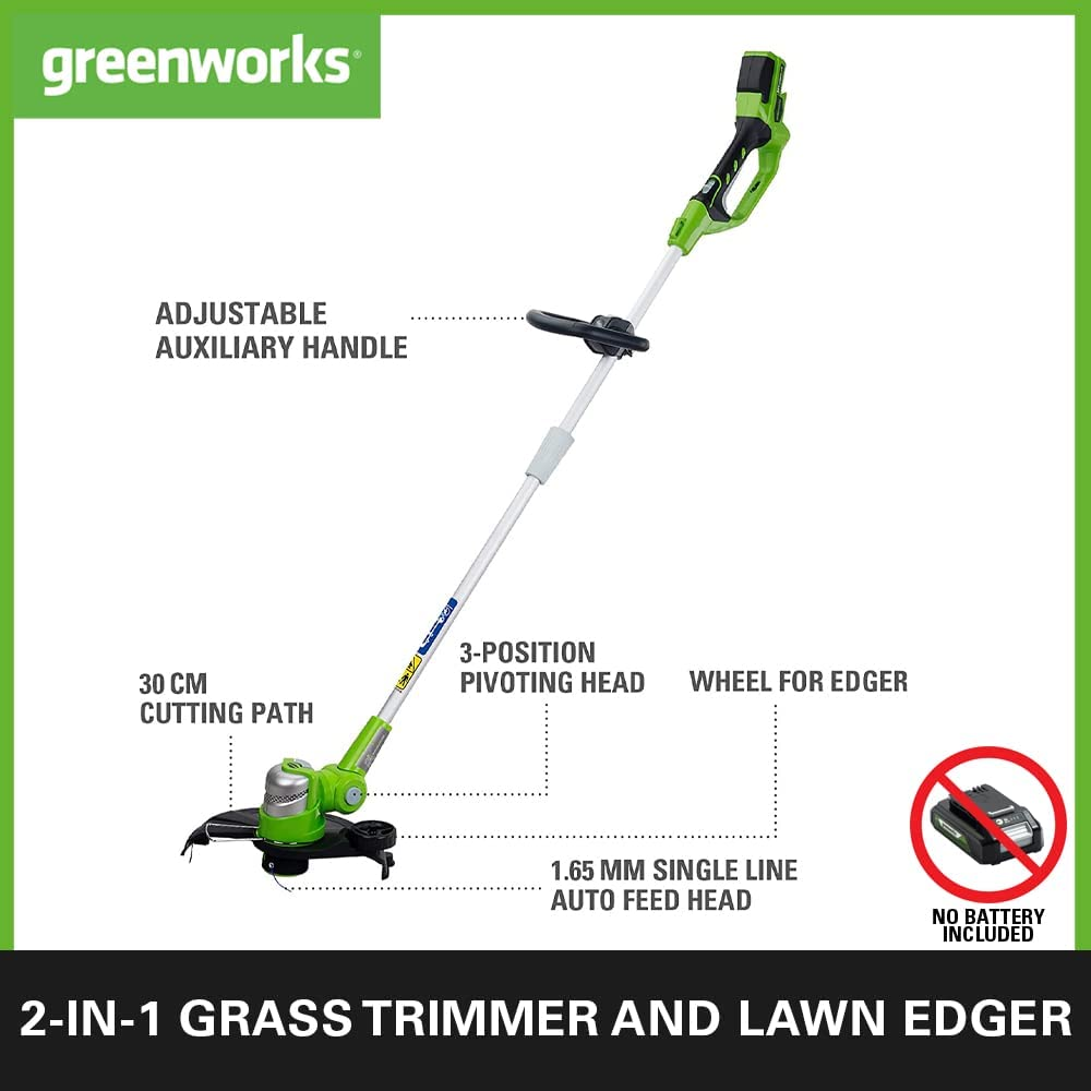 Greenworks 24V Cordless 30Cm (12") String Trimmer Skin (2100007) image number 3