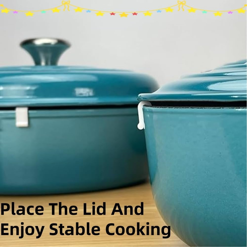 Jindizi 8Pcs Cookware Guard Clips - Flexible Oven Lid Protectors, anti Scratch Bumper Clips Pot, Non-Slip Lid Guards Cookware Protection for Stacking, Storage, 2.3X1.5X1Cm