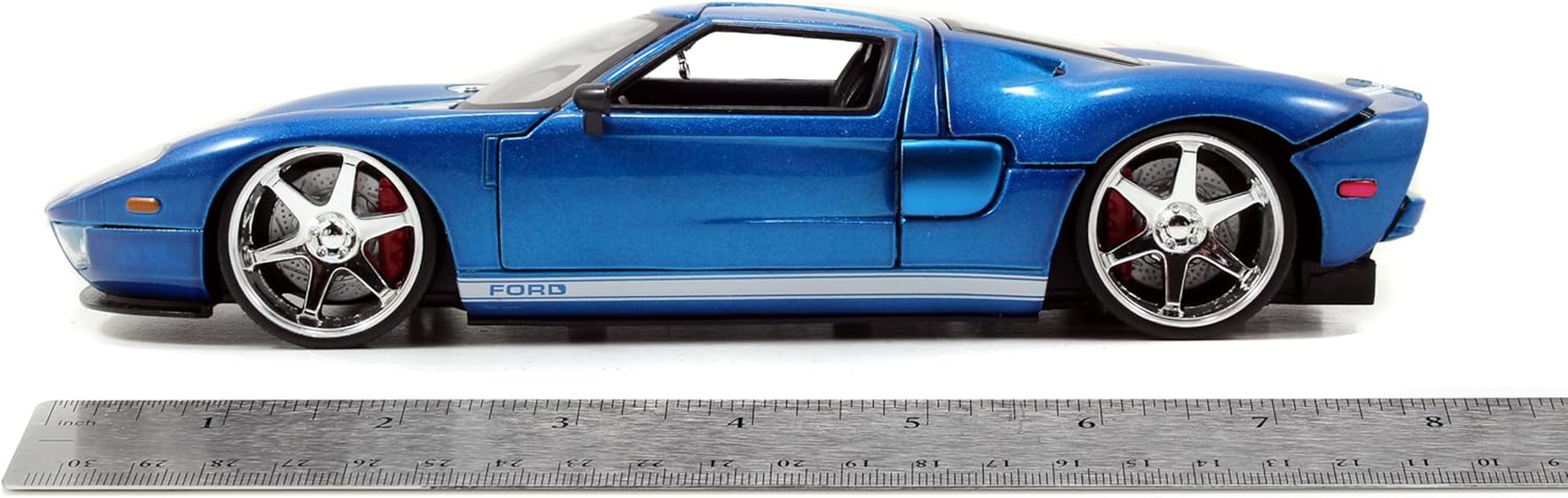 Jada Fast and Furious 2005 Ford GT Blue Die-Cast Car Toy image number 1