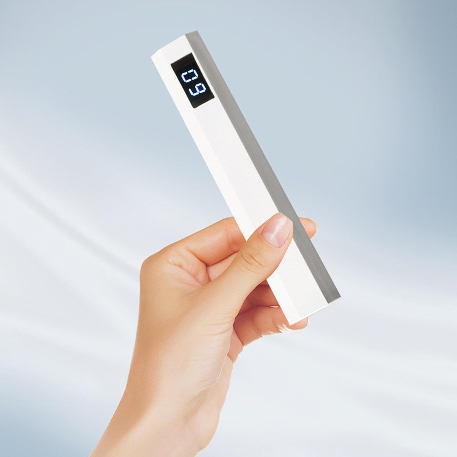 Handheld UV Light for Gel Nails - Small LED Rechargeable Light | Glue Dryer Lamp with 2 Timer Settings, Cordless Handheld Nail Tool for Adults Women - Blue image number 4