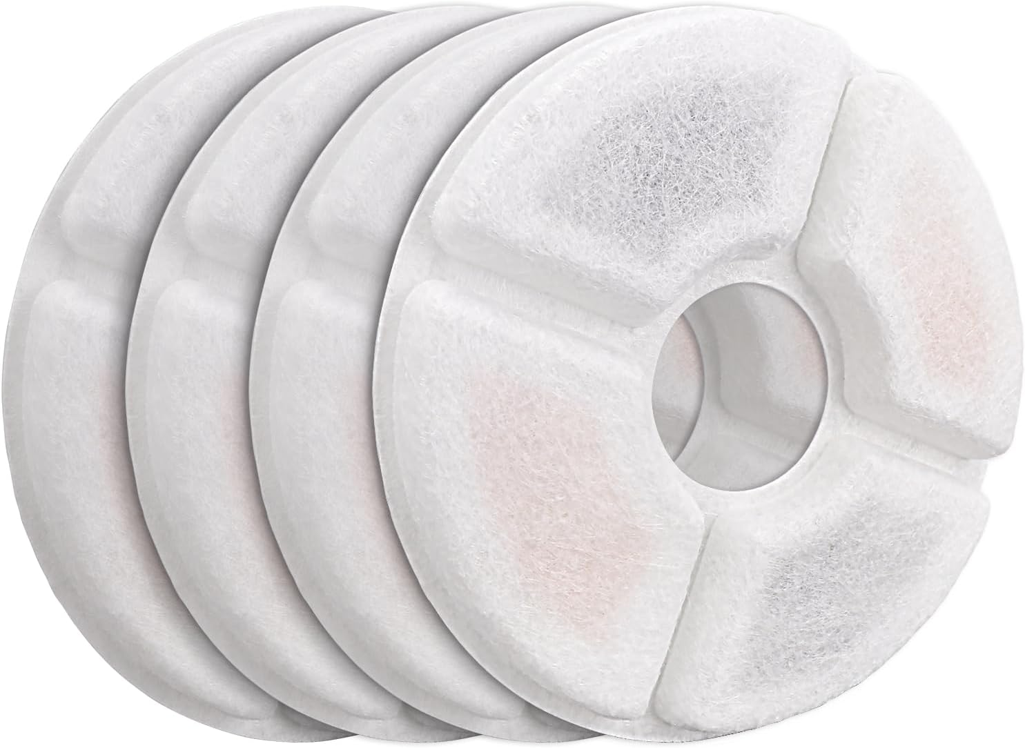 AUTENS Cat Water Fountain Replacement Filters with 3 Filtration System for 84Oz/2.5L Automatic Cat Fountain （4 Pack） image number 1