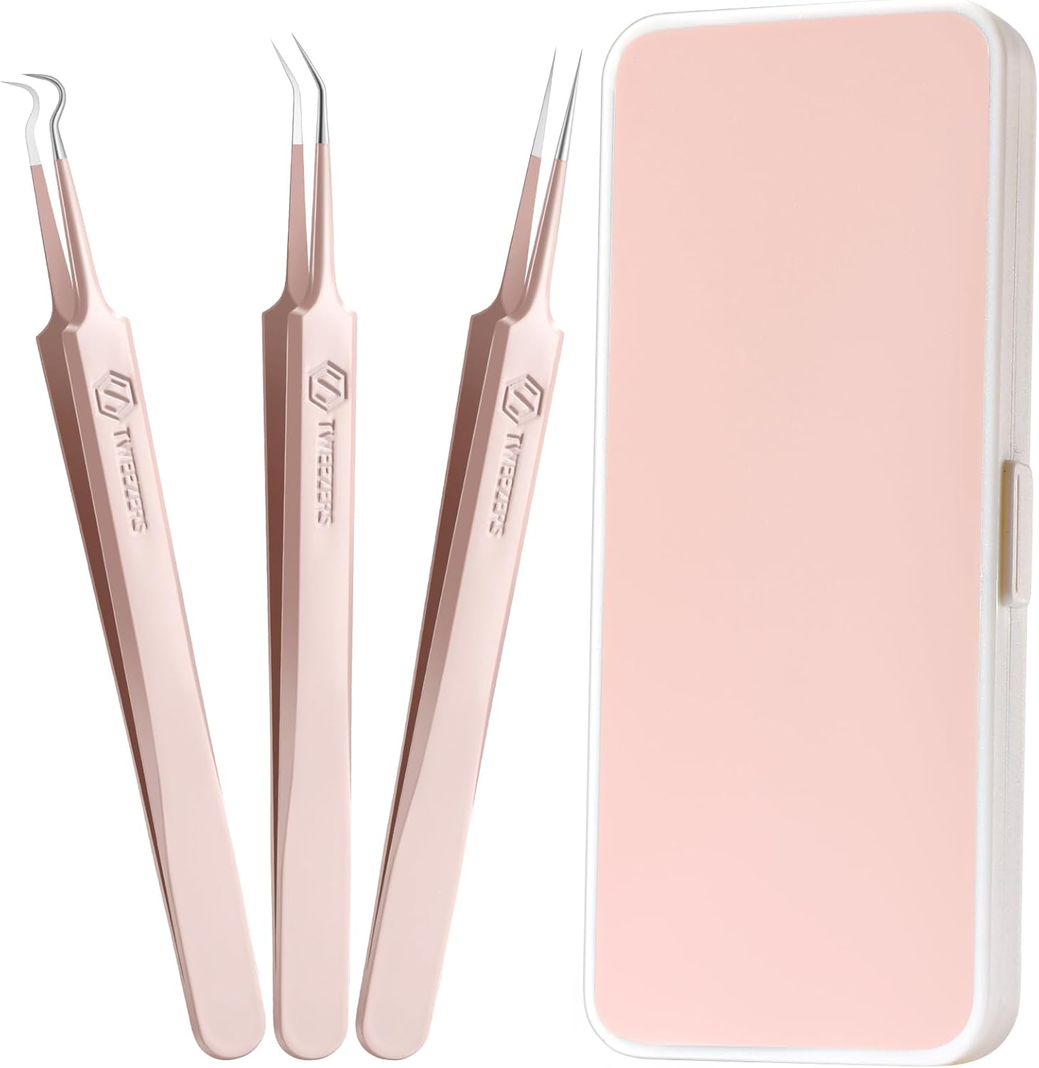 WSYUB Professional Facial Blackhead Remover Tweezers,Extractor Acne Removal, Pimple Popper Tool Kit, Clip for Whiteheads, Acne Clip, Ingrown Hairs Tweezers, Blackheads Tweezers image number 5