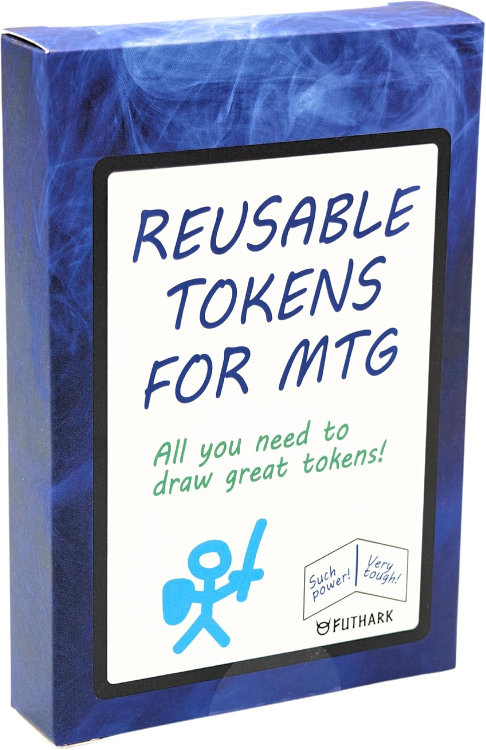 Futhark Dry Erase MTG Tokens Set of 50 Cards &ndash; Reversible Reusable Double-Sided Universal Tokens Proxy Cards for Magic: the Gathering, MTG Accessories, MTG Gift image number 1