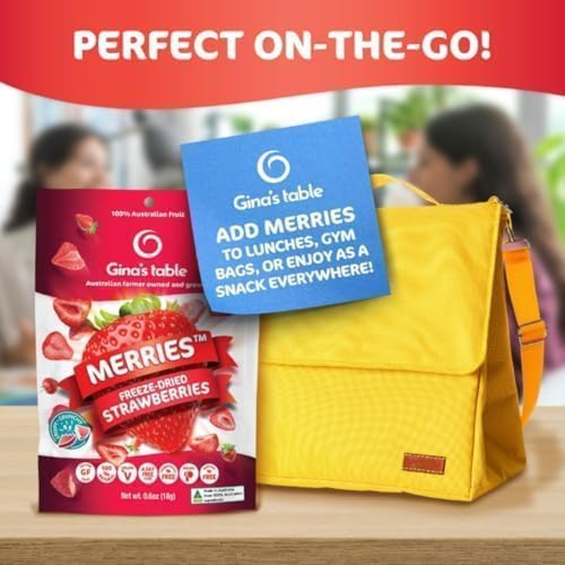 Gina&rsquo;S Table &ndash; Freeze Dried Fruit 18G Low Calorie Snacks for Kids & Adults &ndash; Natural Fruit Snacks &ndash; Freeze Dried Berries (Strawberry) &ndash; 10 Count image number 5