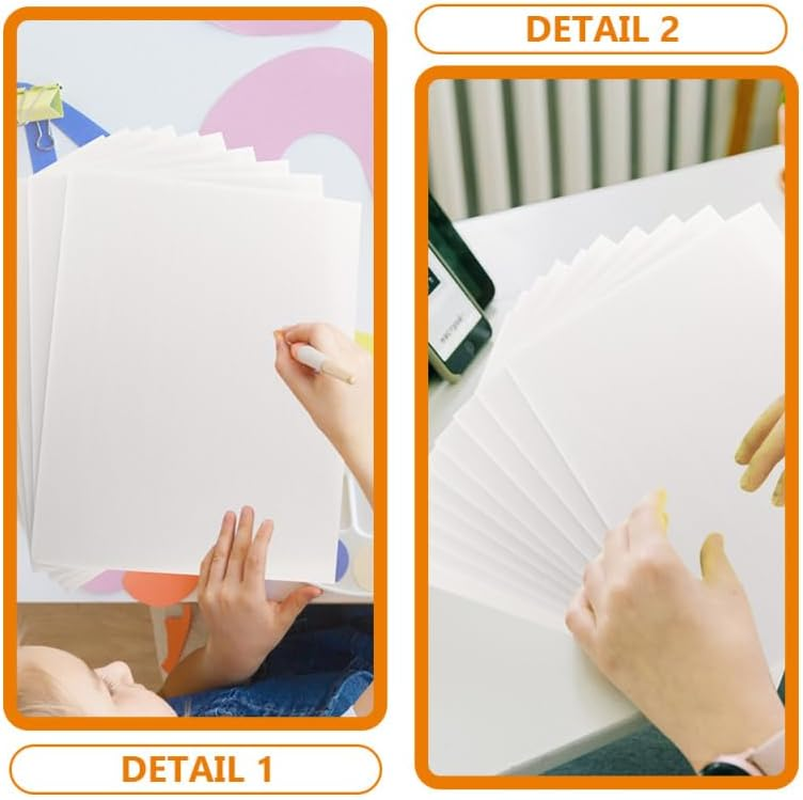 Tofficu 10Pcs Large Foam Boards, A4 Poster Board, DIY Project Display Sheets for Advertisement Crafts Core Blank Thick（White） image number 6