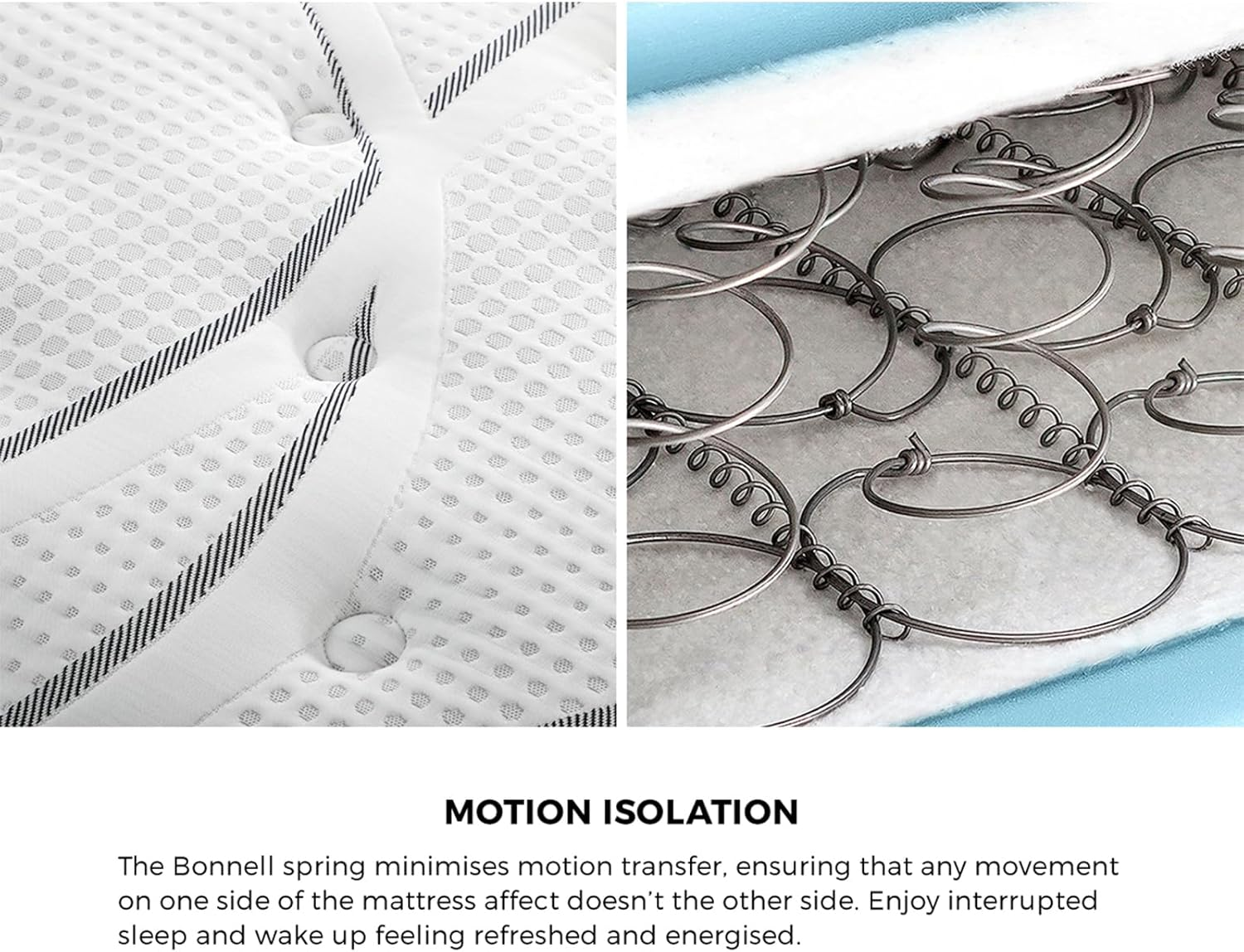 BEDRA BEDDING 21Cm Mattress Single Size with Bonnel Spring Tight Top Bed Mattress Medium Firm image number 3