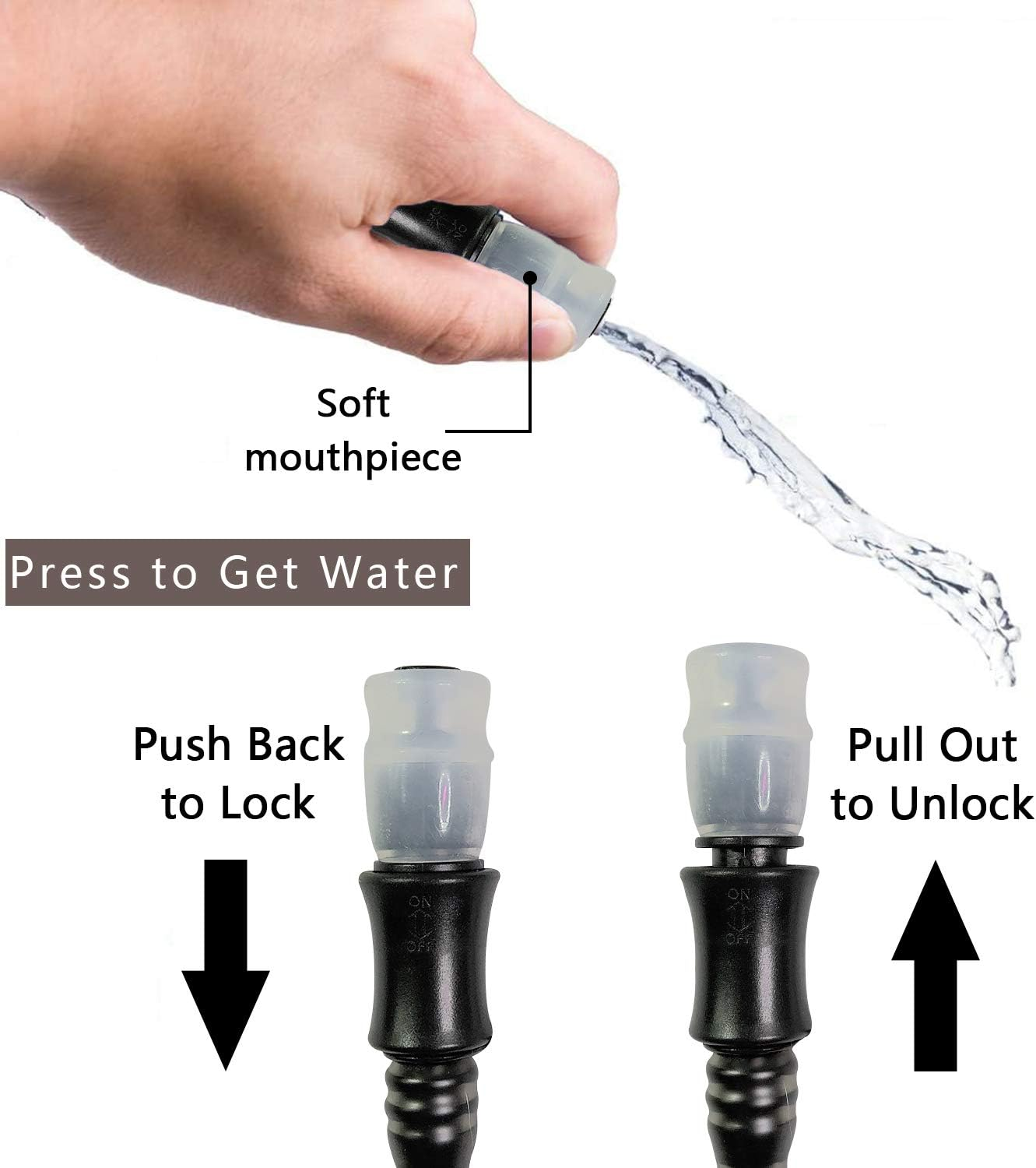 KUREIDA Hydration Bladder 2 Liter Leak Proof Water Reservoir,Bpa Free,Wide Opening, Military Water Bladder Combined with Hydration Backpacks for Biking Hiking Running Camping Climbing. image number 2