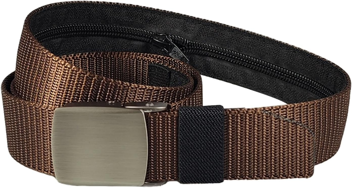 Travel Safety Belt, Travel Bag Belt, Cashsafe Anti-Theft Travel Wallet Belt - Belt with Money Compartment, Safety Money Belt for Valuables, Breathable Waist Belt for Valuables, Bar, Darkblue, Siehe