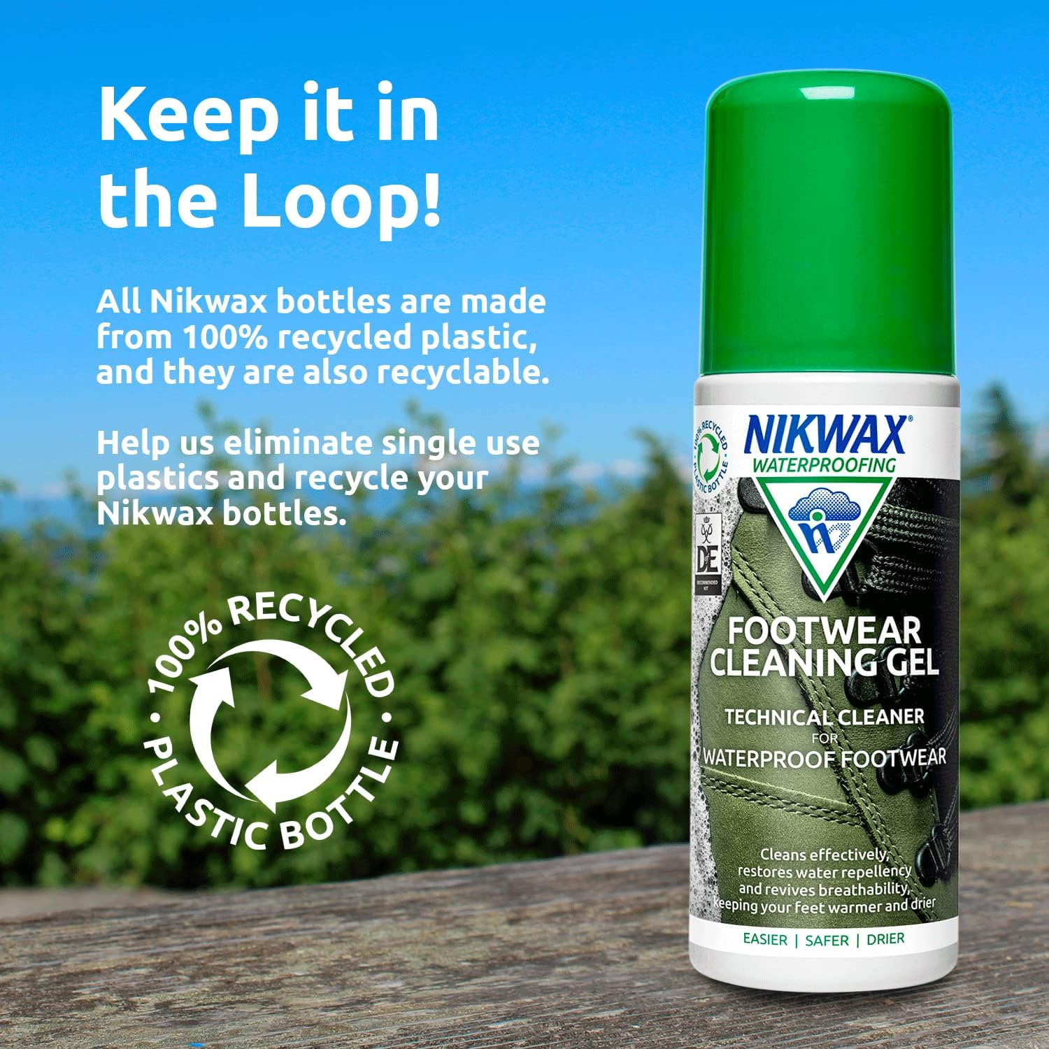 Nikwax Footwear Cleaning Gel Sponge on Cleaner for Waterproof Footwear