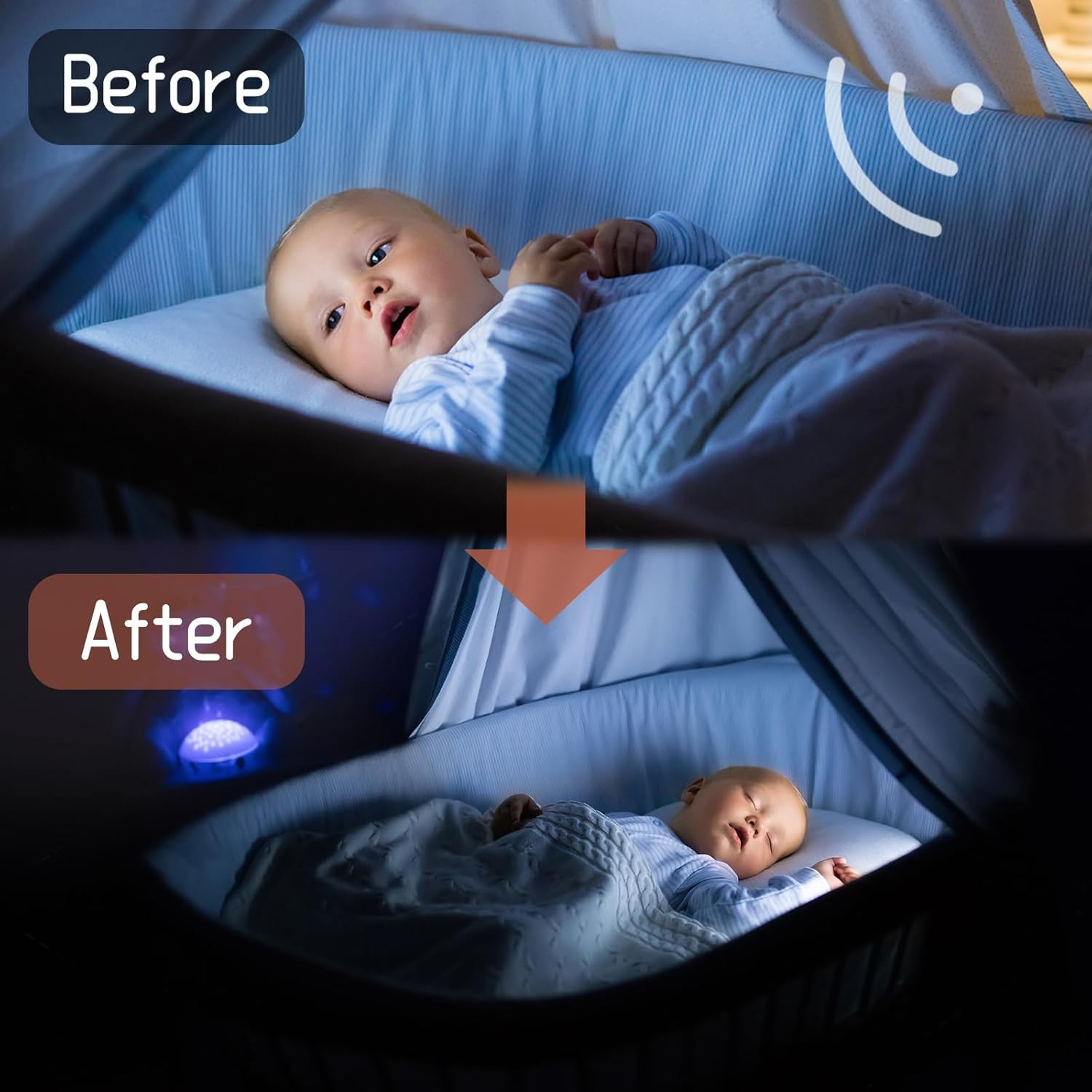 Wooden Shh Baby Sleeping Sign for Front Door, Hanging Do Not Knock or Ring Doorbell Sign with Rope, Rustic Front Porch Decorations Outdoor for Home Bedroom Nursery Wall (Brown) image number 2