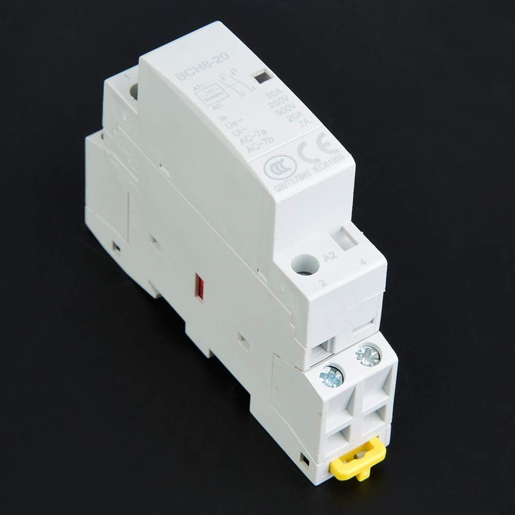 2P 20A 24V AC Contactor, Quiet Operation with DIN Rail Mount, 2P 20A 24VAC Coil Electrical Contactor (24V) image number 3
