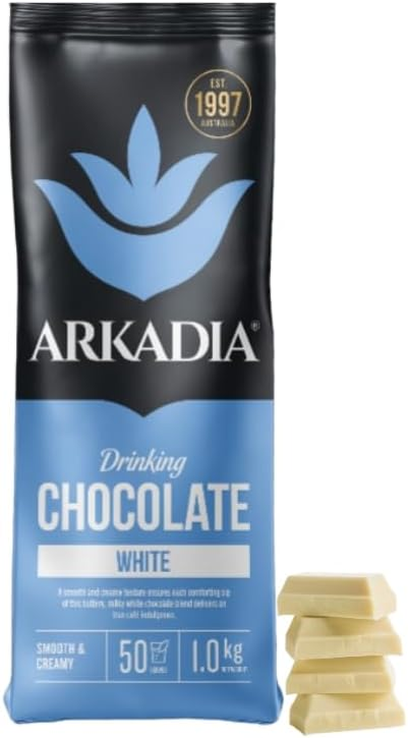 White Drinking Chocolate Powder, 1Kg, 50 Serves, Smooth & Creamy image number 1