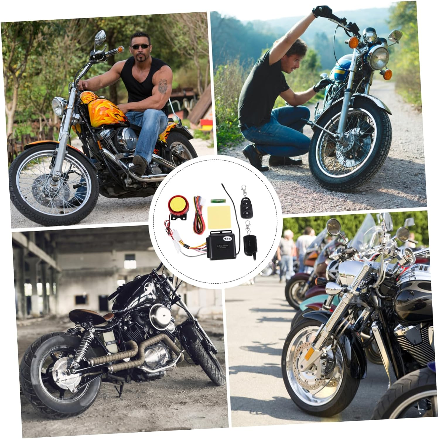 Vaguelly Motorbike 2-Way Alarm System with Remote Control and Sensitivity Adjustment, Dual Flash Motorcycle Anti- Security Device Suitable for Motorbikes and Scooters, Vibration Alert Motorcycle Anti- image number 5