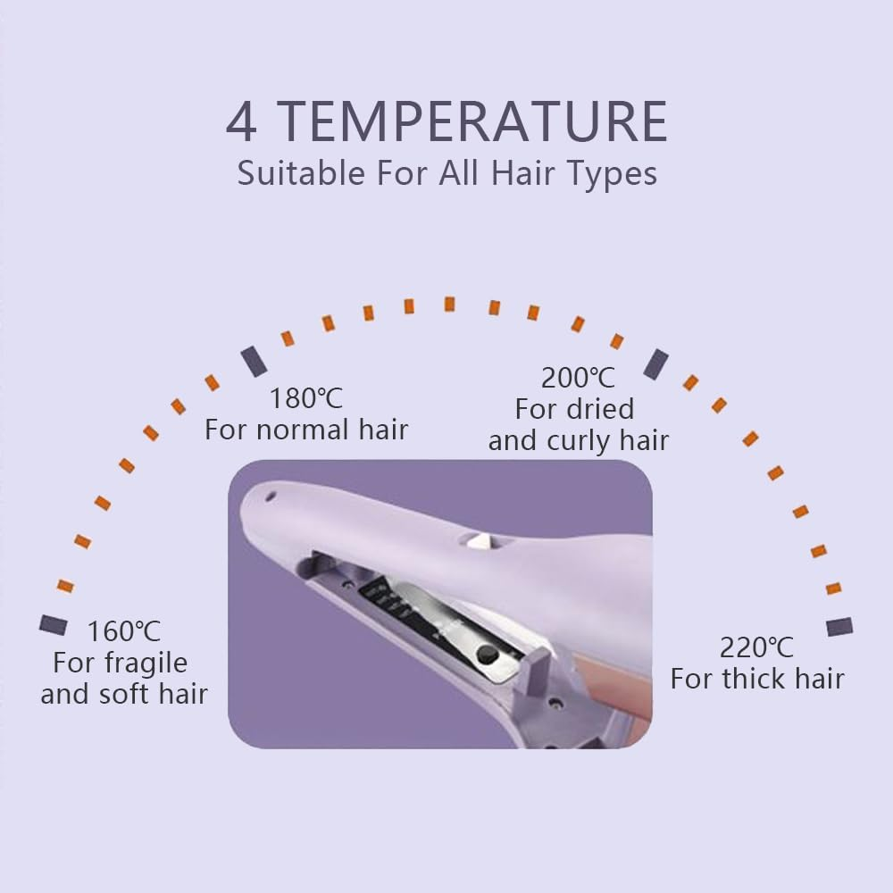 V Shape Curling Iron 32Mm Hair Deep Waver Adjustable Temperature Locking Button Hair Curler Ceramic Big Waves Crimper Hair Iron Styling Tool image number 5