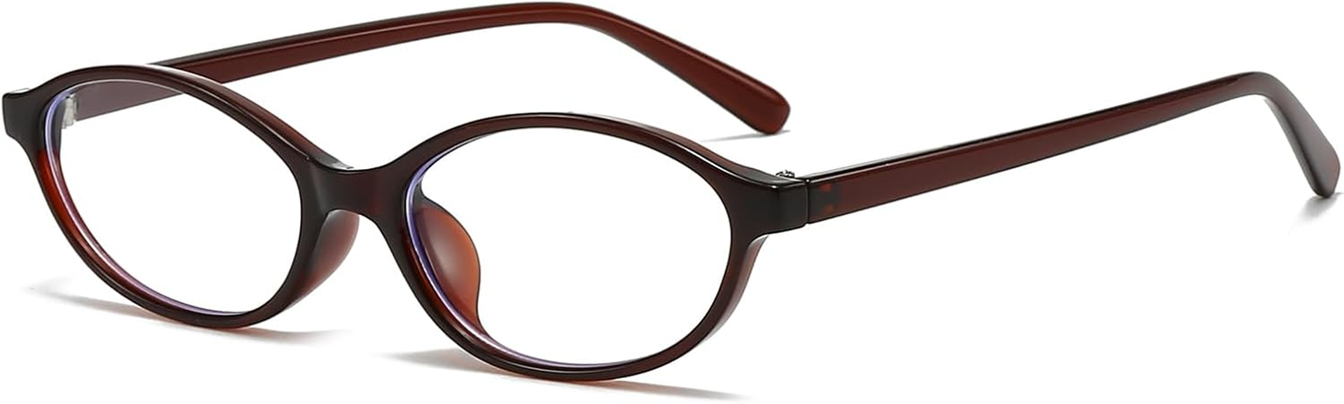 LJCZKA Oval Blue Light Blocking Glasses for Women Men Retro Small Oval Frame Y2K Cat Eye Computer Eyeglasses Clear Lens image number 4