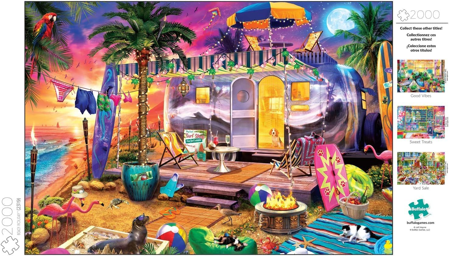 Buffalo Games - Beach Holiday - 2000 Piece Jigsaw Puzzle image number 3