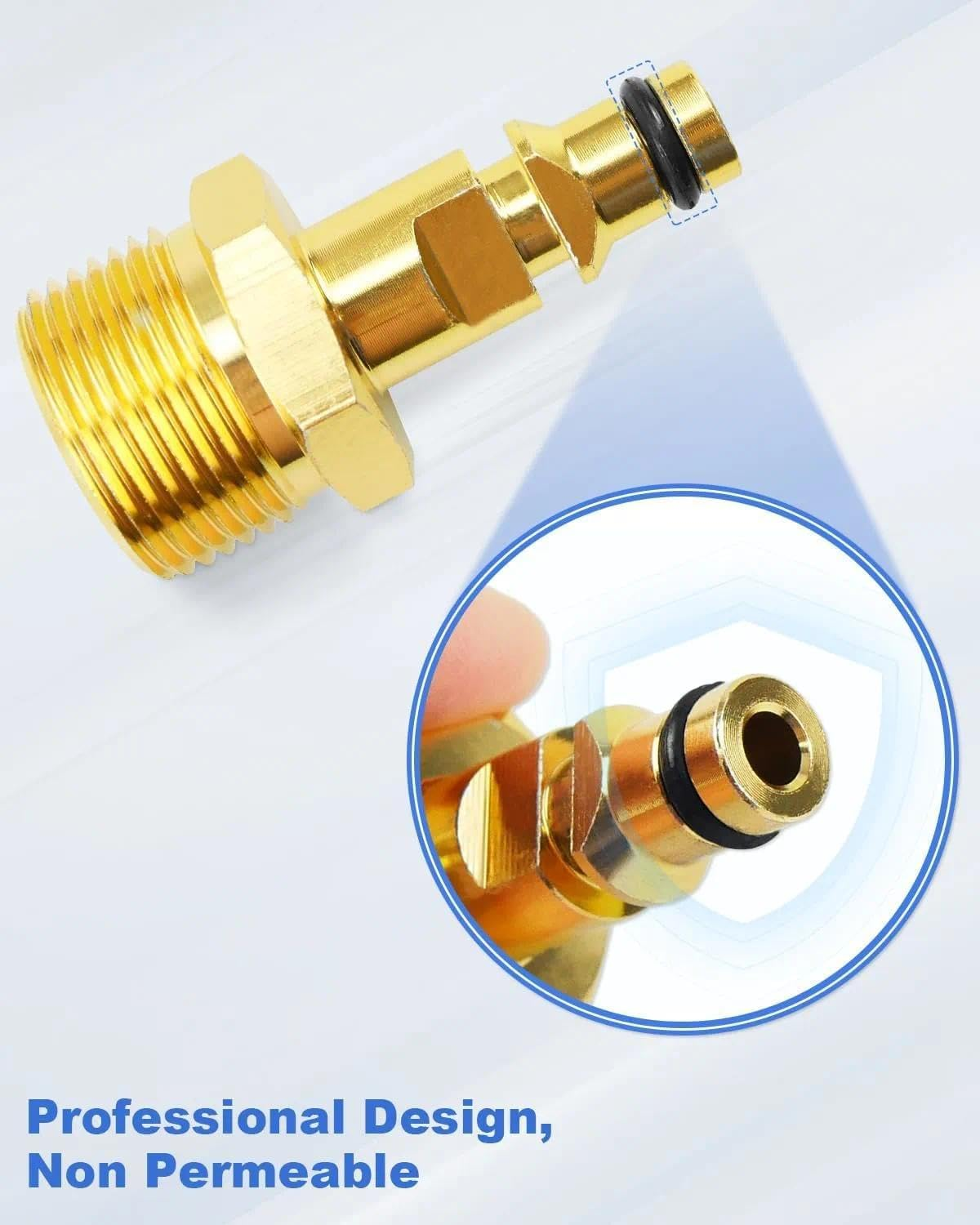 Pressure Washer Quick Connect Fittings Adapter Male M22 14Mm, Fit for Karcher Power Pressure Washers K2 K3 K4 K5 Trigger Gun image number 1