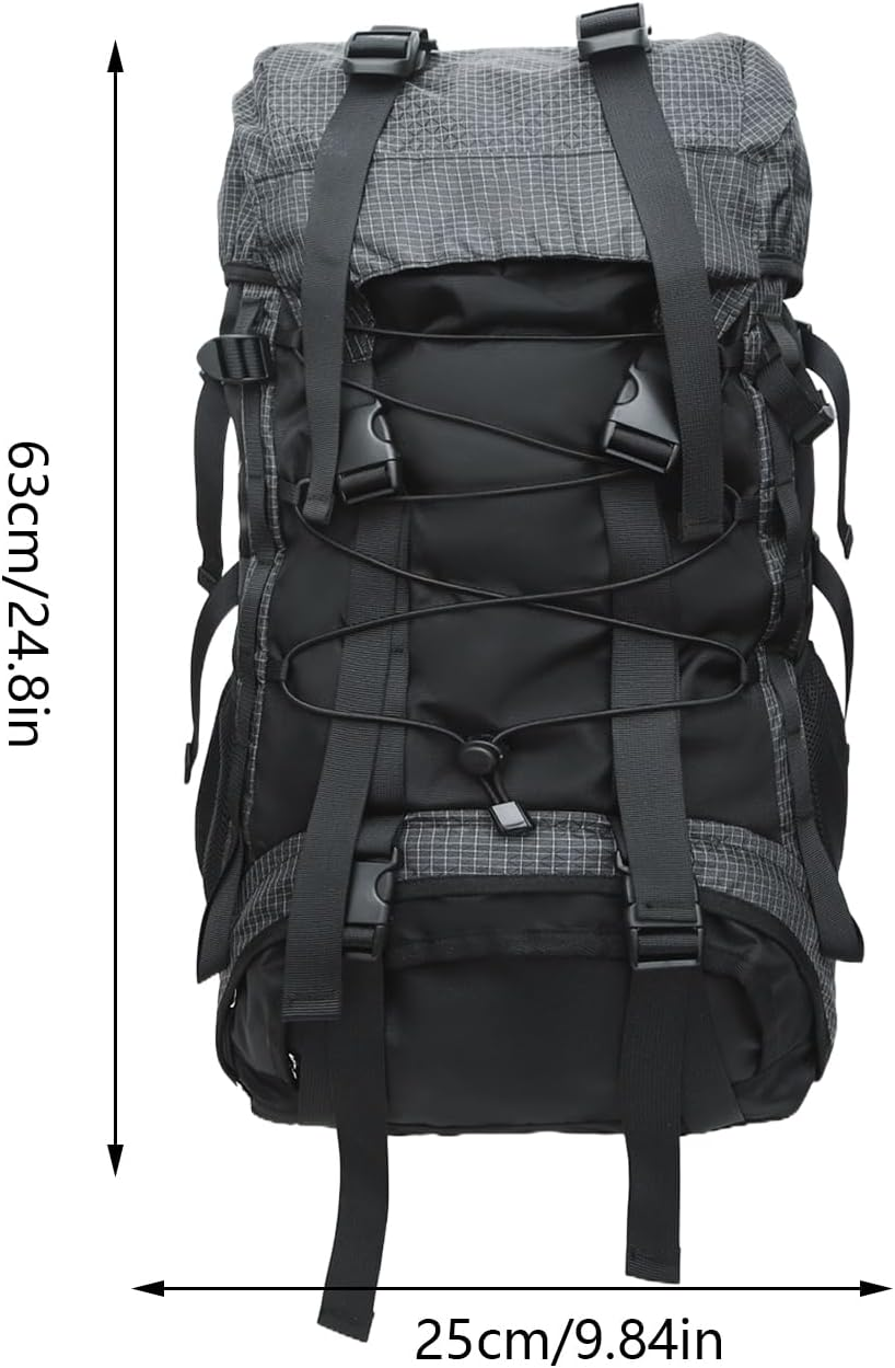 Hiking Backpack - Outdoor Backpack,60L Hydration Waterproof Gear for Travel School Racing Cycling Survival Camping Runners Women Men image number 3