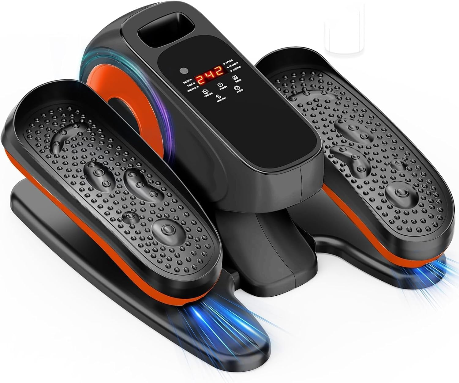 Under Desk Elliptical Machine, Electric Leg Exerciser with 15 Adjustable Settings, Compact Mini Seated Elliptical Desk Exercise Equipment, Quiet Portable Pedal Machine for Seniors image number 2