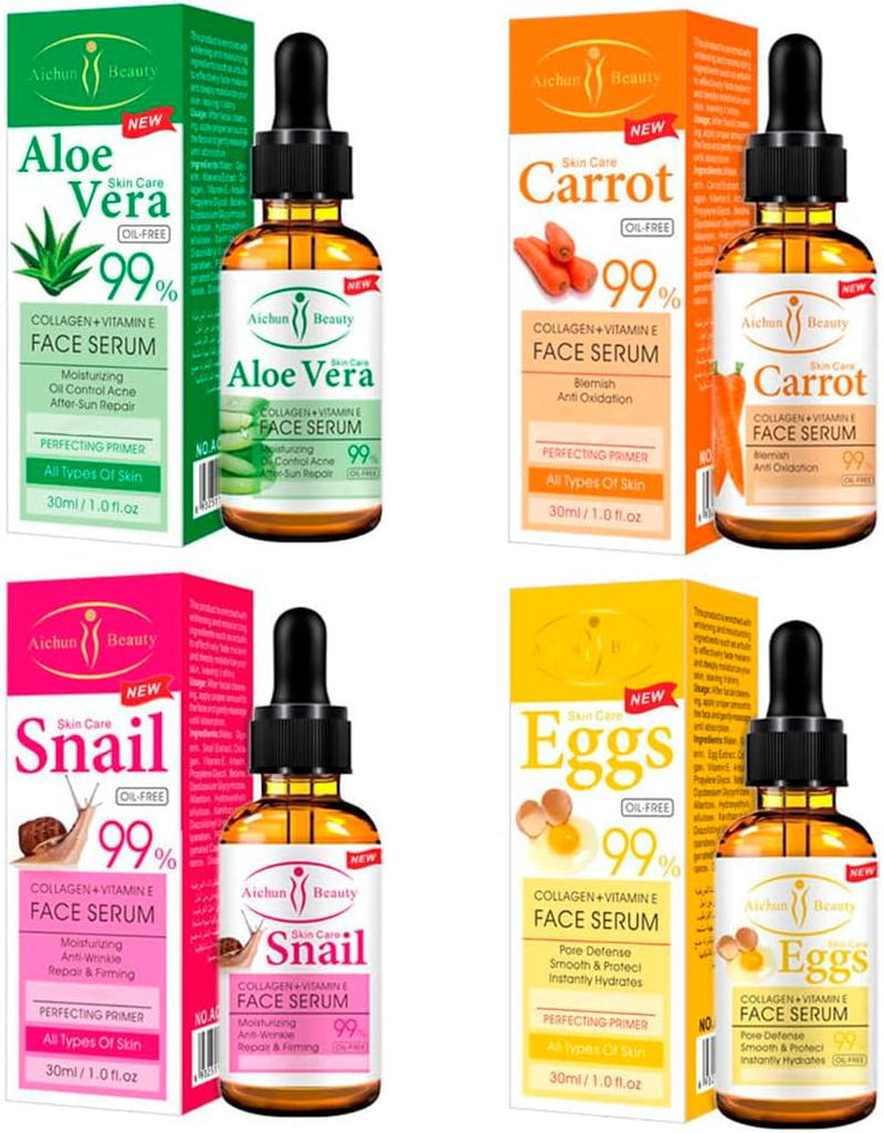 Aichun Beauty Serum 99% Vitamin E Collagen Face Whitening Lifting Smoothing Oil Control Acne Perfecting Primer 4 Type image number 1