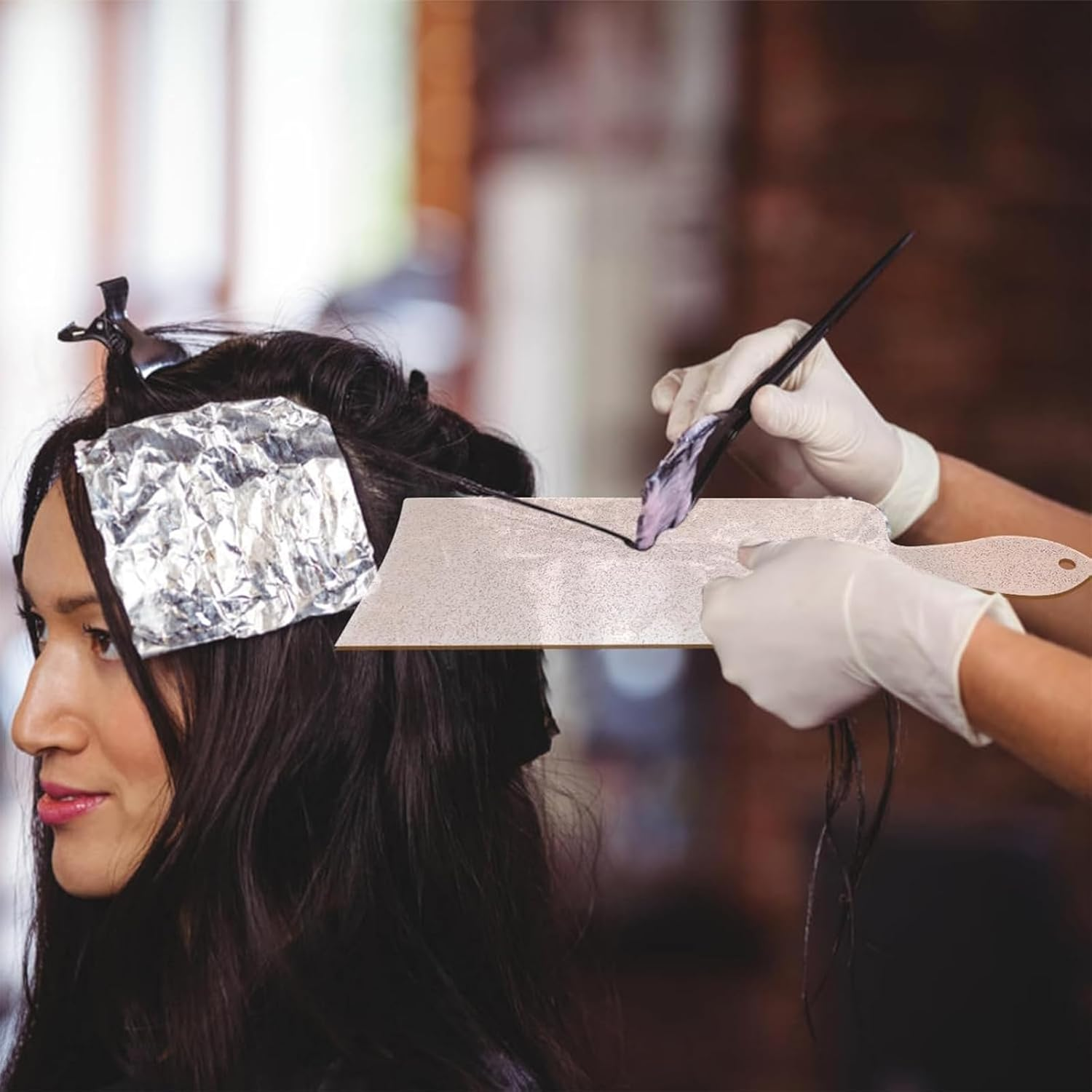 Yeanifeana 2 Pack Professional Hair Highlighting Boards with Non-Slip Grip, Vibrant Color-Coded Salon Foil Paddles for Precise At-Home Hair Coloring & Bleaching Application